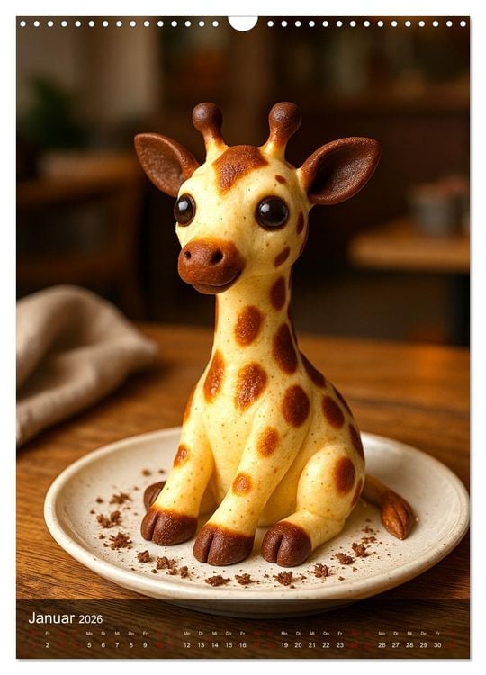 Produktbild: Tierische Desserts (Wandkalender 2026 DIN A3 hoch), CALVENDO Monatskalender
