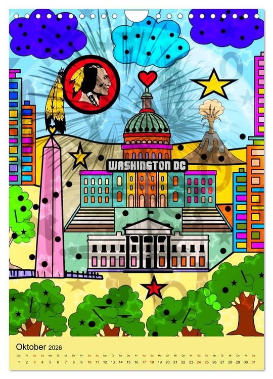 Produktbild: United States Pop Art von Nico Bielow (Wandkalender 2026 DIN A4 hoch), CALVENDO Monatskalender