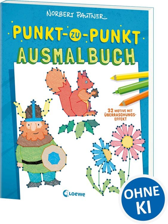 Produktbild: Punkt-zu-Punkt-Ausmalbuch (blau)
