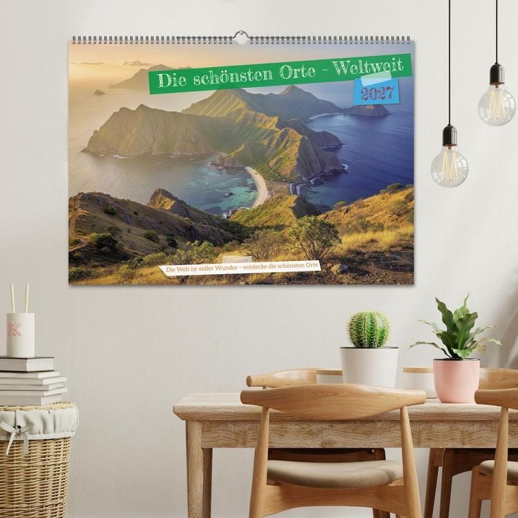 Produktbild: Die sch&ouml;nsten Orte - Weltweit (Wandkalender 2027 DIN A2 quer), CALVENDO Monatskalender