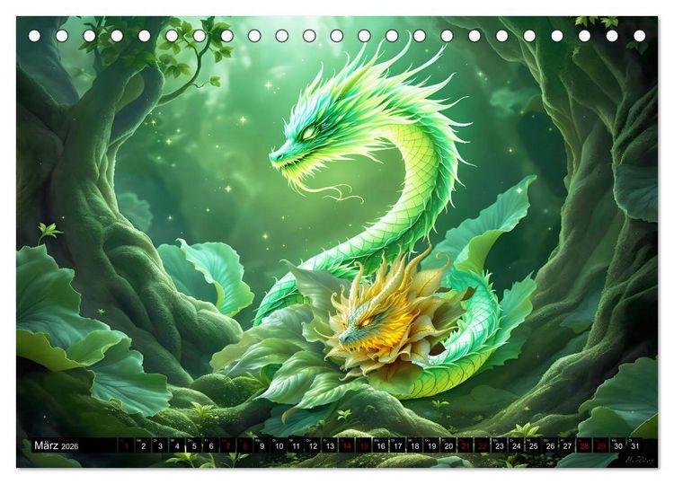 Produktbild: Mythos trifft Botanik &ndash; Die geheimnisvollen Drachenpflanzen (Tischkalender 2026 DIN A5 quer), CALVENDO Monatskalender