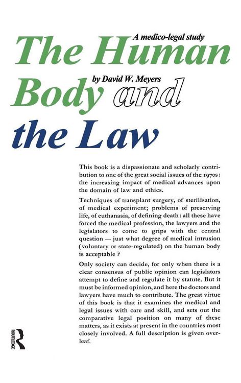 Produktbild: Human Body and the Law