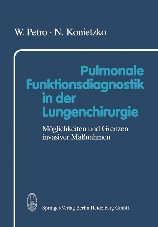 Produktbild: Pulmonale Funktionsdiagnostik in der Lungenchirurgie