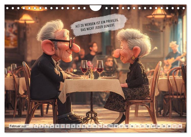 Produktbild: Oma und Opa - Spr&uuml;che &uuml;ber das Alter (Wandkalender 2027 DIN A4 quer), CALVENDO Monatskalender