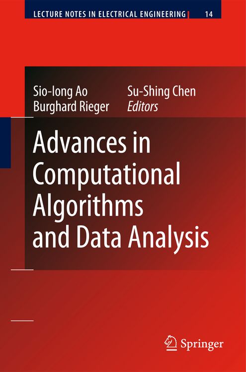 Produktbild: Advances in Computational Algorithms and Data Analysis