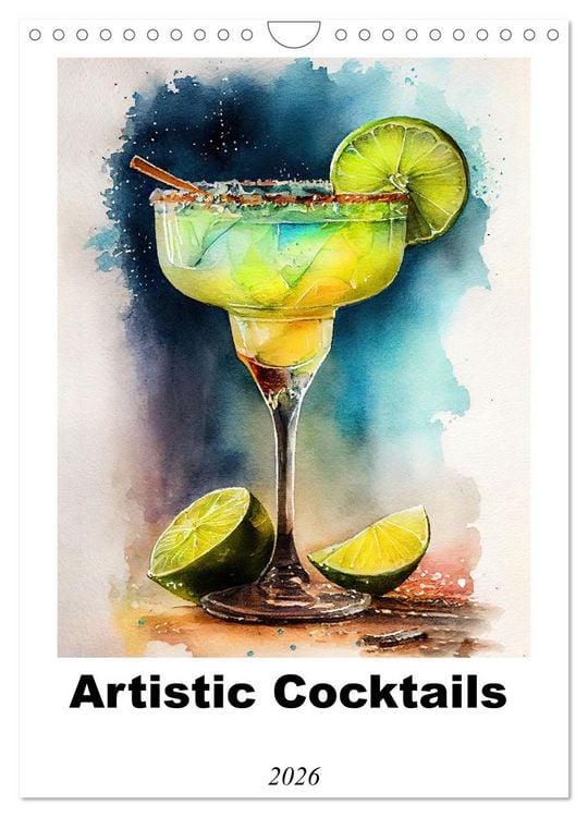 Produktbild: Artistic cocktails (Wall Calendar 2026 DIN A4 portrait), CALVENDO 12 Month Wall Calendar