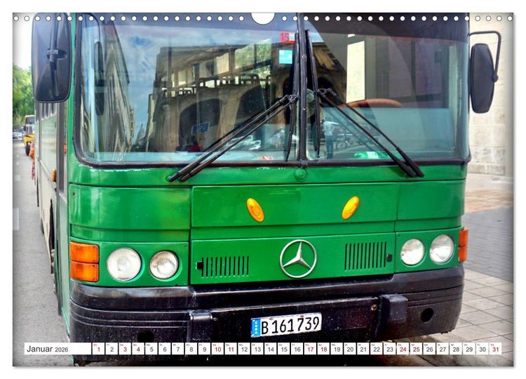 Produktbild: Omnibus-Welt - Autobusse in Kuba (Wandkalender 2026 DIN A3 quer), CALVENDO Monatskalender
