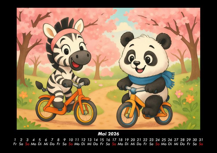 Produktbild: Zara & Pippin - Beste Freunde f&uuml;rs Jahr 2026 Fotokalender DIN A3