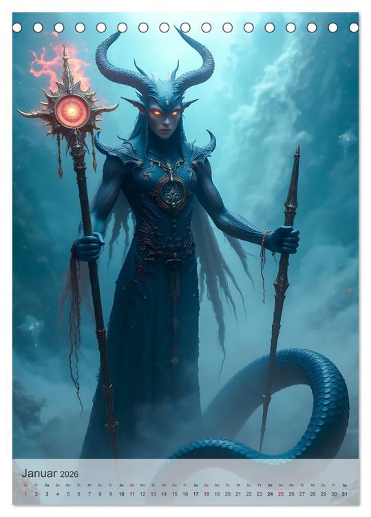Produktbild: Slawische Mythologie - G&ouml;tter, Helden und Monster (Tischkalender 2026 DIN A5 hoch), CALVENDO Monatskalender