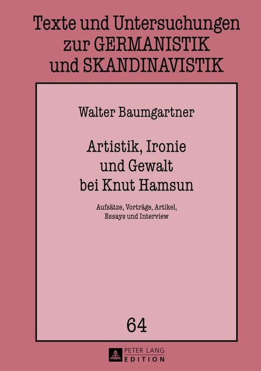 Produktbild: Artistik, Ironie und Gewalt bei Knut Hamsun