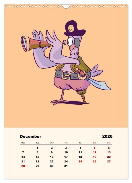 Produktbild: The Funny Pirates (Wall Calendar 2026 DIN A3 portrait), CALVENDO 12 Month Wall Calendar