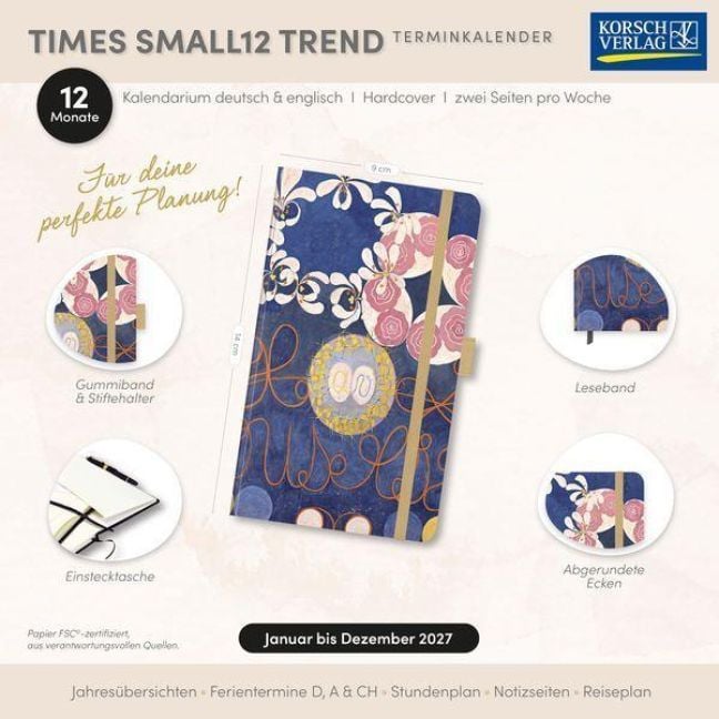 Produktbild: Buchkalender Times Small12 Trend Hilma af Klint 2027
