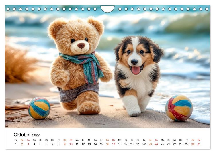 Produktbild: Teddyb&auml;r - klein aber oho (Wandkalender 2027 DIN A4 quer), CALVENDO Monatskalender