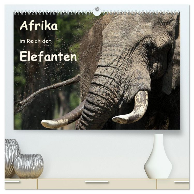 Produktbild: Afrika - im Reich der Elefanten (hochwertiger Premium Wandkalender 2026 DIN A2 quer), Kunstdruck in Hochglanz