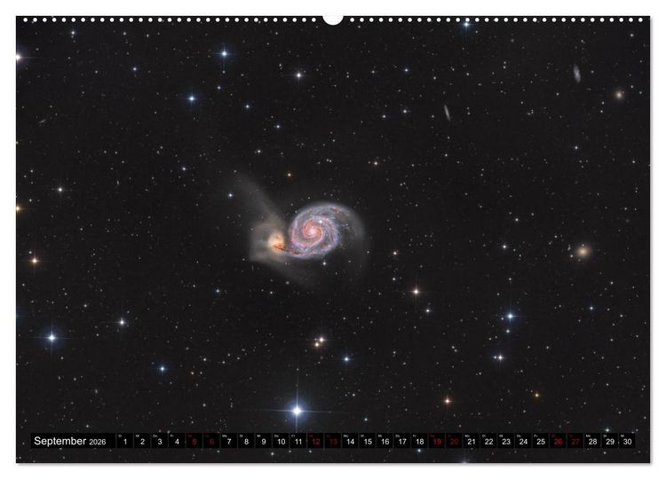 Produktbild: Galaxien im Universum (hochwertiger Premium Wandkalender 2026 DIN A2 quer), Kunstdruck in Hochglanz