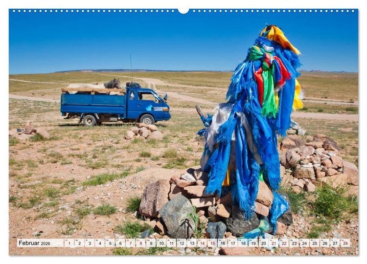 Produktbild: Mongolei Endlose Weite (hochwertiger Premium Wandkalender 2026 DIN A2 quer), Kunstdruck in Hochglanz