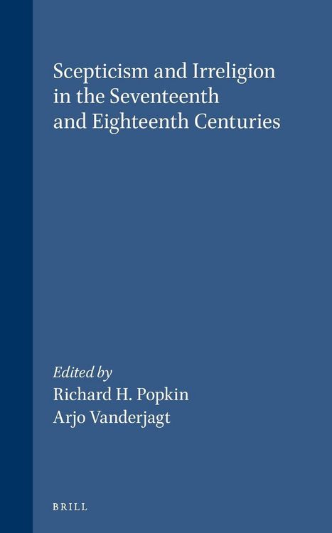 Produktbild: Scepticism and Irreligion in the Seventeenth and Eighteenth Centuries