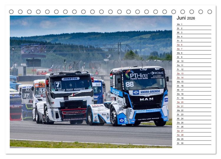 Produktbild: Truck Racing am N&uuml;rburgring (Tischkalender 2026 DIN A5 quer), CALVENDO Monatskalender