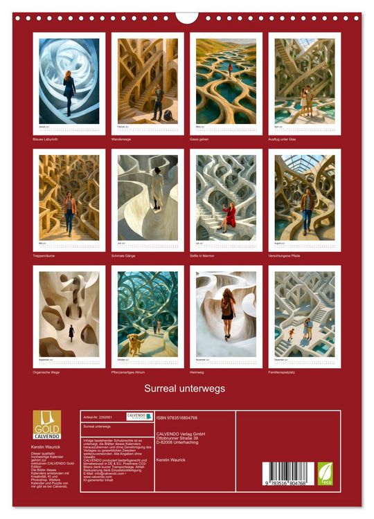 Produktbild: Surreal unterwegs (Wandkalender 2027 DIN A3 hoch), CALVENDO Monatskalender