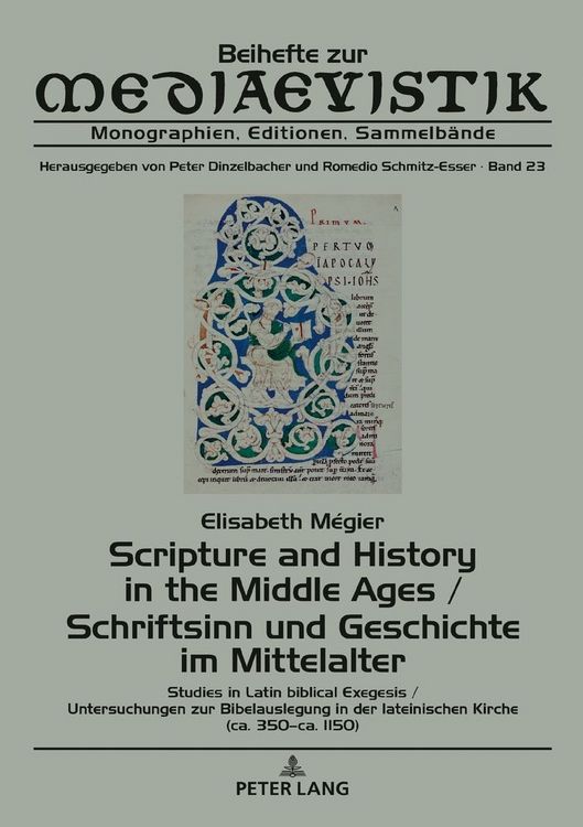 Produktbild: Scripture and History in the Middle Ages / Schriftsinn und Geschichte im Mittelalter