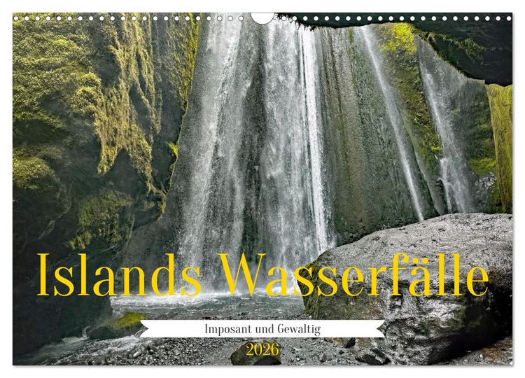 Produktbild: Islands Wasserf&auml;lle (Wandkalender 2026 DIN A3 quer), CALVENDO Monatskalender