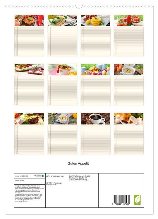 Produktbild: Guten Appetit (hochwertiger Premium Wandkalender 2026 DIN A2 hoch), Kunstdruck in Hochglanz