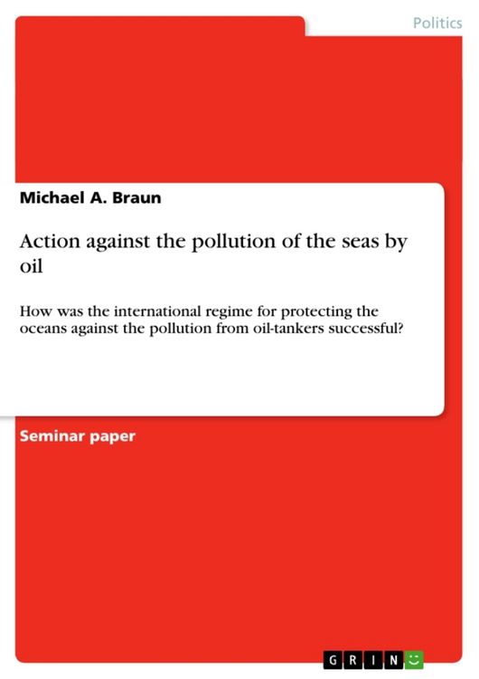 Produktbild: Action against the pollution of the seas by oil