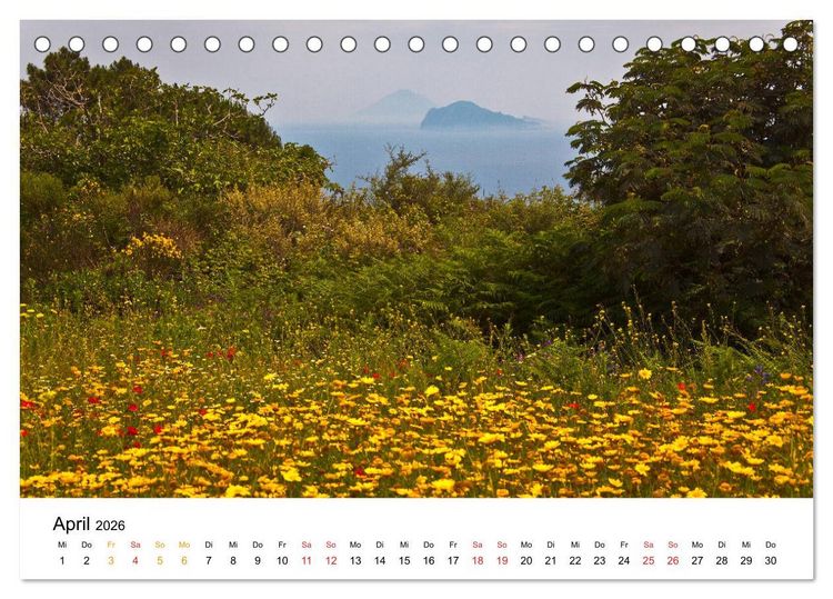 Produktbild: Auf den Liparischen Inseln (Tischkalender 2026 DIN A5 quer), CALVENDO Monatskalender