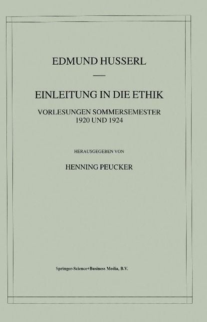 Produktbild: Einleitung in die Ethik