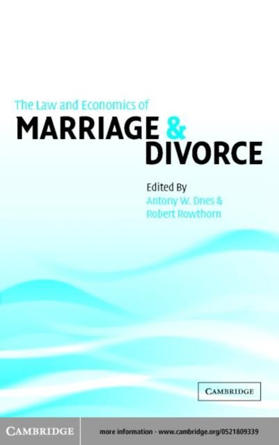 Produktbild: Law and Economics of Marriage and Divorce