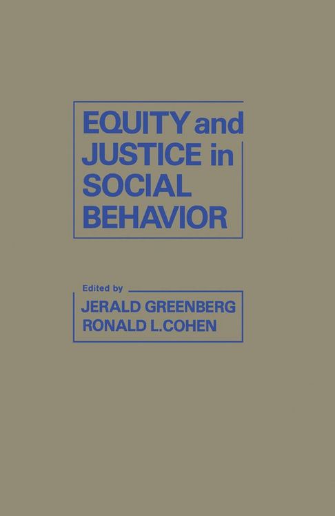 Produktbild: Equity and Justice in Social Behavior