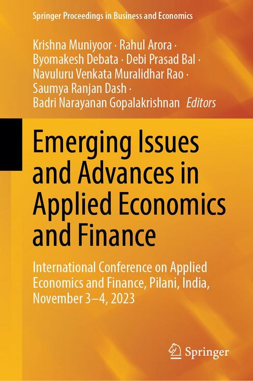 Produktbild: Emerging Issues and Advances in Applied Economics and Finance