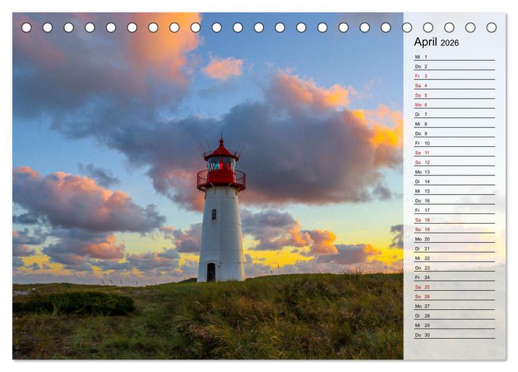 Produktbild: Sylt - Magie der Abendstunden (Tischkalender 2026 DIN A5 quer), CALVENDO Monatskalender