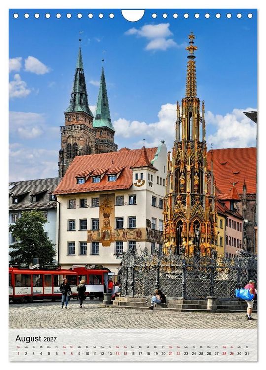 Produktbild: N&uuml;rnberg in Hochformat (Wandkalender 2027 DIN A4 hoch), CALVENDO Monatskalender
