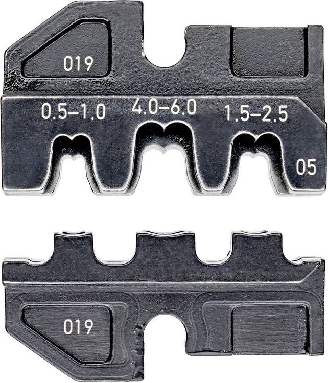 Produktbild: Knipex 97 49 05 Crimpeinsatz Unisolierte, offene Steckverbinder geeignet f&uuml;r Steckerbreite 2.8/6.3mm 0.5 bis 6mm&sup2; Passend f&uuml;r