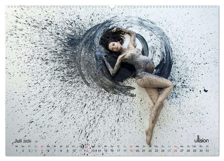 Produktbild: FARBSPIELE - Akt im Feuerwerk der Farben (hochwertiger Premium Wandkalender 2026 DIN A2 quer), Kunstdruck in Hochglanz