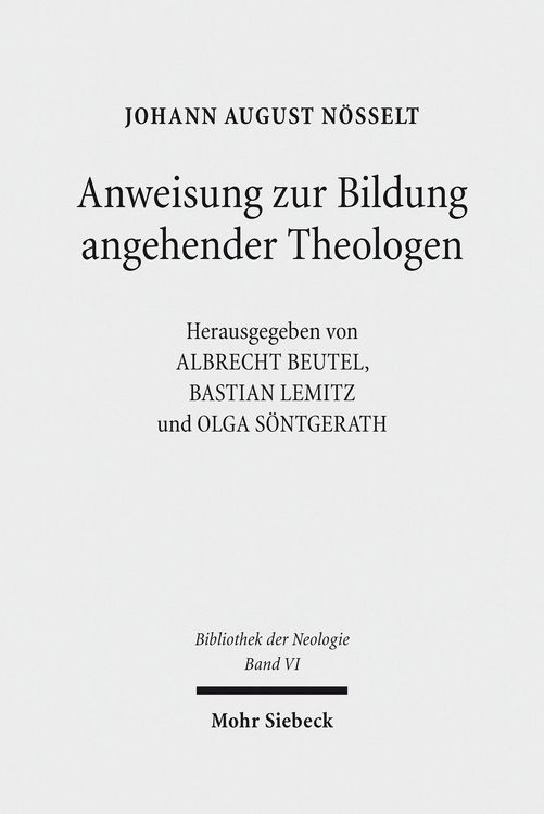 Produktbild: Anweisung zur Bildung angehender Theologen