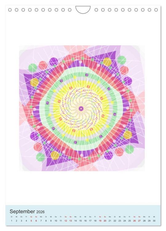 Produktbild: Transluzent-Mandalas (Wandkalender 2026 DIN A4 hoch), CALVENDO Monatskalender