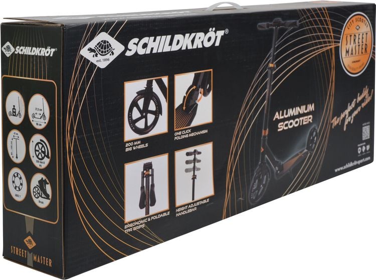 Produktbild: Schildkr&ouml;t City Scooter Street Master 2.0. Matt Black - Gold 200mm