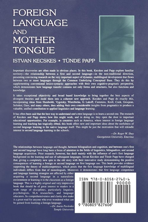 Produktbild: Foreign Language and Mother Tongue