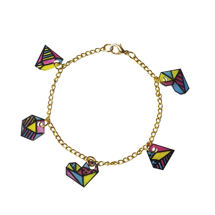 Produktbild: Geometrischer Schmuck aus Schrumpffolie &ndash; Bastel-Set f&uuml;r Kinder (7 Schmuckst&uuml;cke)