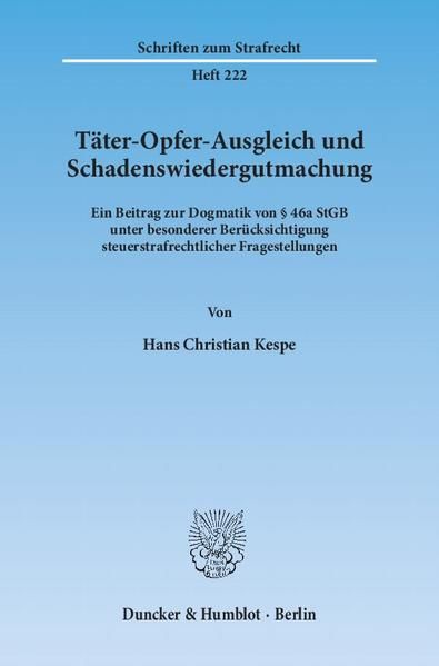 Produktbild: T&auml;ter-Opfer-Ausgleich und Schadenswiedergutmachung.
