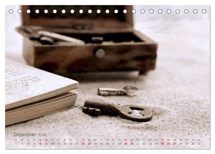 Produktbild: Die Geschichten des Schl&uuml;ssels (Tischkalender 2026 DIN A5 quer), CALVENDO Monatskalender