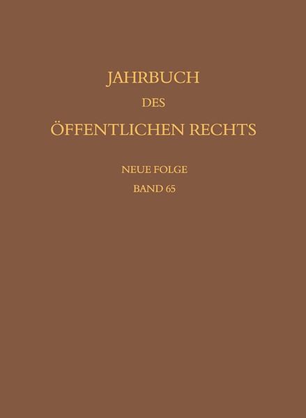 Produktbild: Jahrbuch des &ouml;ffentlichen Rechts der Gegenwart. Neue Folge
