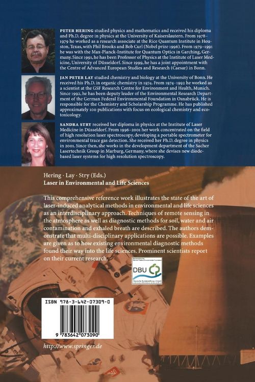 Produktbild: Laser in Environmental and Life Sciences