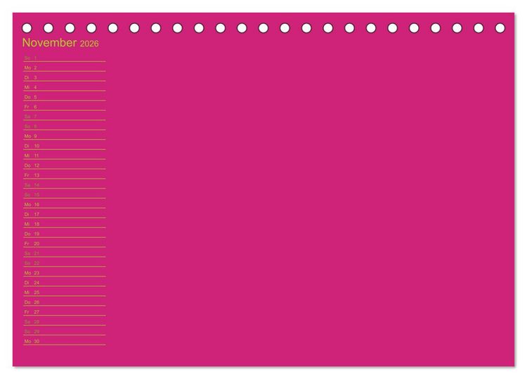 Produktbild: Bastel-Geburtstagskalender pink / Geburtstagskalender (Tischkalender 2026 DIN A5 quer), CALVENDO Monatskalender