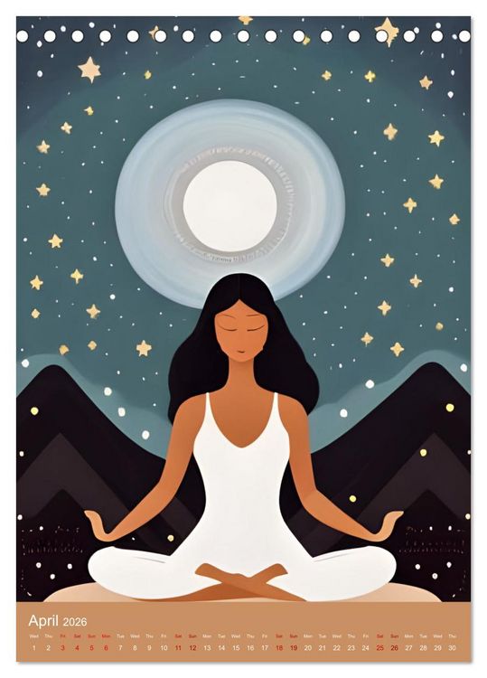 Produktbild: Meditation Unites (Desk Calendar 2026 DIN A5 portrait), CALVENDO 12 Month DeskCalendar