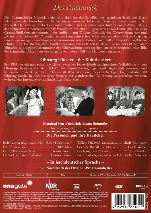 Produktbild: Ohnsorg-Theater Klassiker: Das Piratenst&uuml;ck