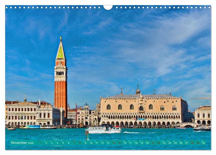 Produktbild: Venedig - Die Lagunenstadt (Wandkalender 2026 DIN A3 quer), CALVENDO Monatskalender