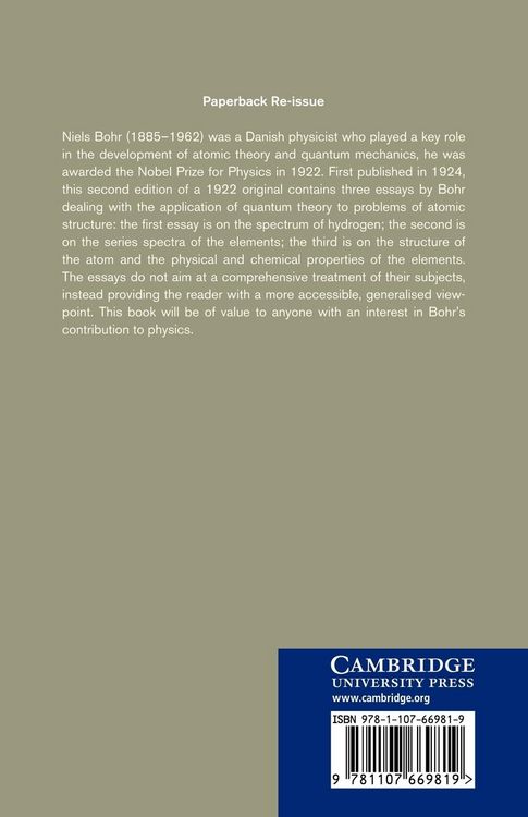Produktbild: The Theory of Spectra and Atomic Constitution